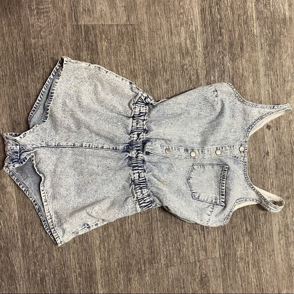Topshop Petite Denim Look Romper size 4